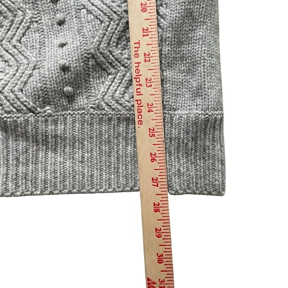 J. CREW Women's wool side-zip oversize cable sweater with side zipper - Picture 5 of 9